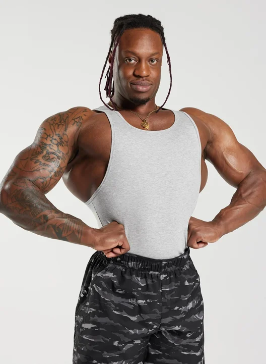 RIBBED TANK 1PK - GREY.