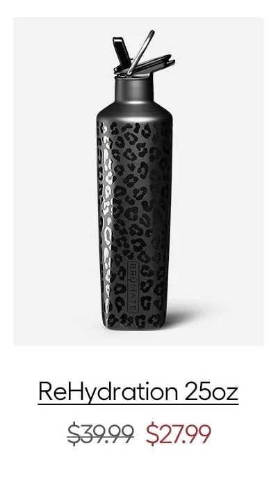 Rehydradration 25oz, Onyx Leopard - $27.99