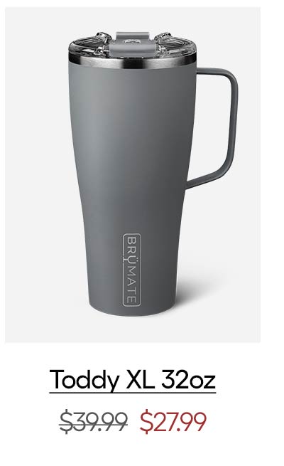 Toddy XL 32oz, Matte Gray $27.99
