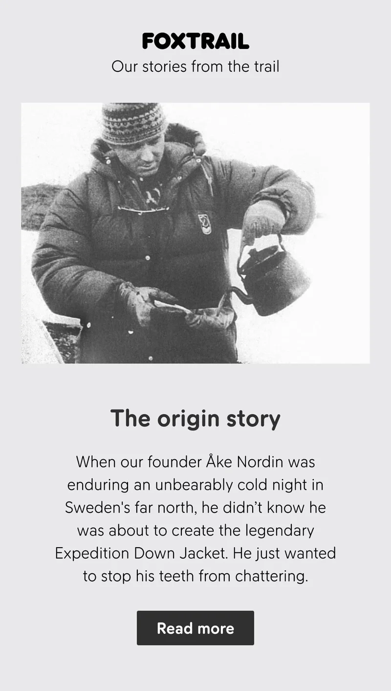Wildlife conservation with Fjällräven