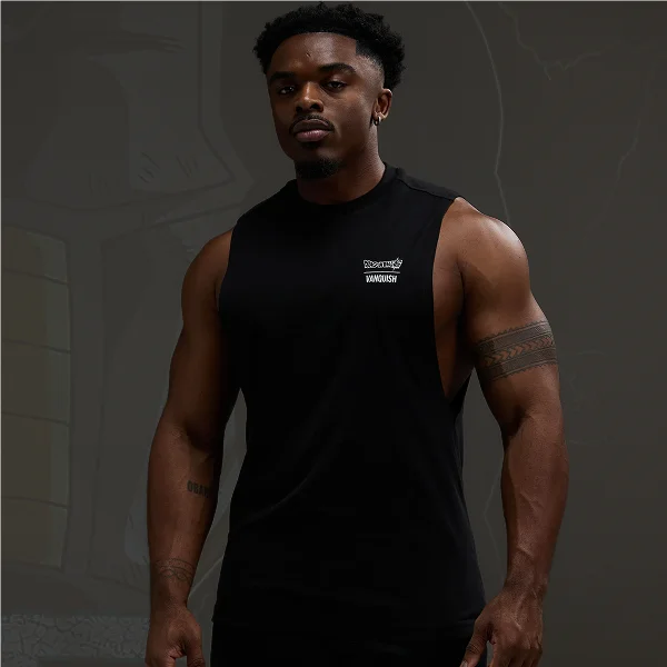 Vanquish DBS Vegeta SSGSS Black Oversized Sleeveless T Shirt