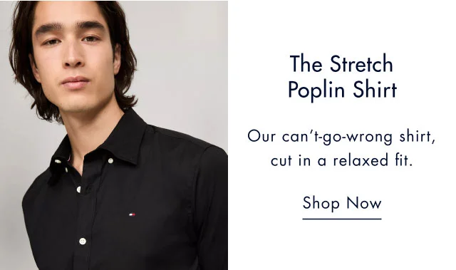 The stretch poplin shiry Our can't-go-wrong shirt, cut in a relaxed fit. Shop now