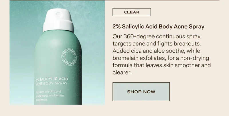 2% Salicylic Acid Acne Body Spray