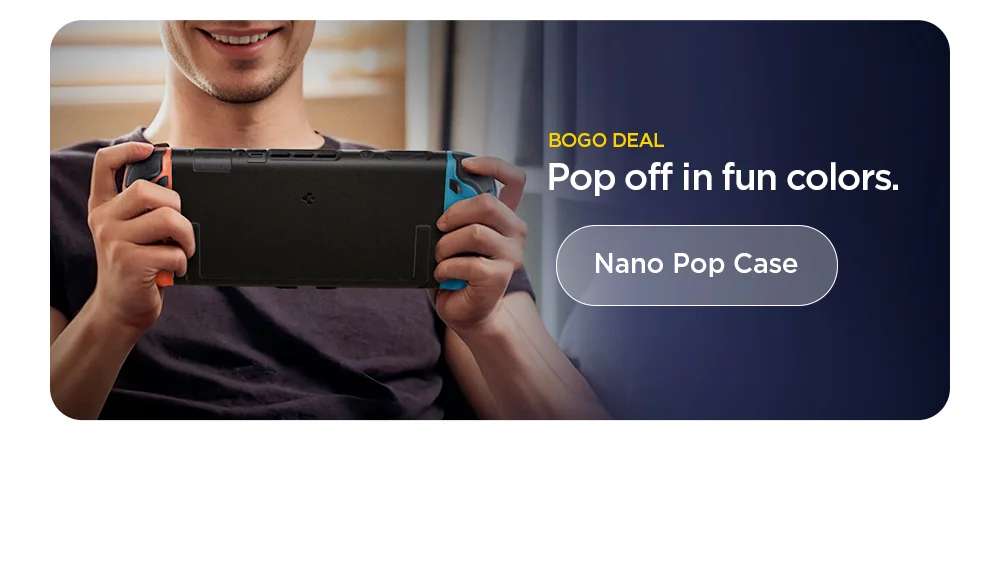 BOGO Deal: Nintendo Switch 2 Nano Pop case.  Pop off un fun colors.