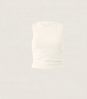 ribbed en pointe tank ivory