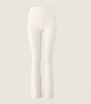 airbrush high waist bootcut legging ivory