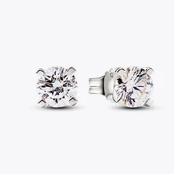 Pandora Era 14k White Gold Lab-grown Diamond Earrings Pandora Era 14k White Gold Lab-grown Diamond Earrings