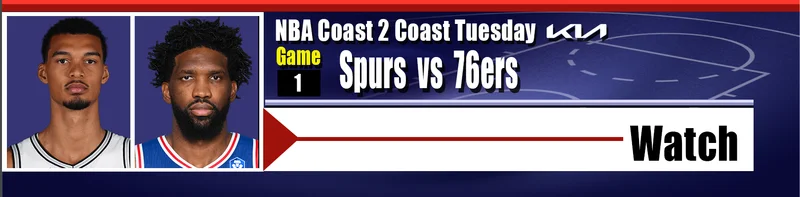 COAST 2 COAST TUESDAY Spurs @ 76ers 8p NBC/Peacock COAST 2 COAST TUESDAY Spurs @ 76ers 8p NBC/Peacock