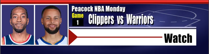 Peacock NBA Monday Clippers vs. Warriors Peacock NBA Monday Clippers vs. Warriors