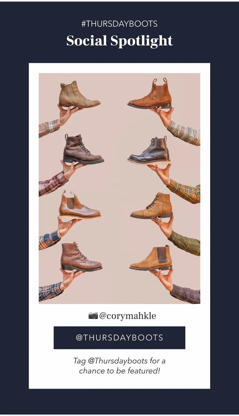 Follow us @Thursdayboots