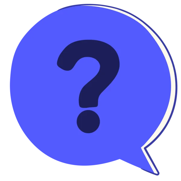 thought bubble with question mark icon