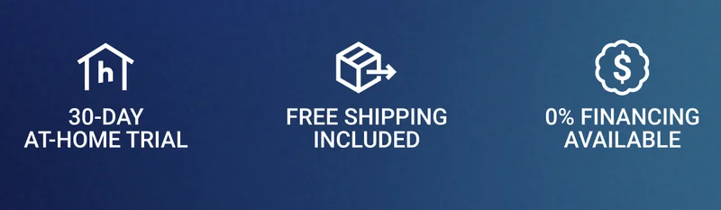 30-day at-home trial Free shipping included 0% Financing available