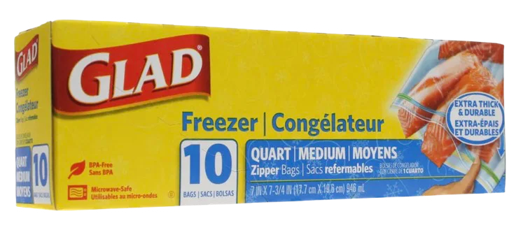 Image of Freezer Zipper Bags - Quart