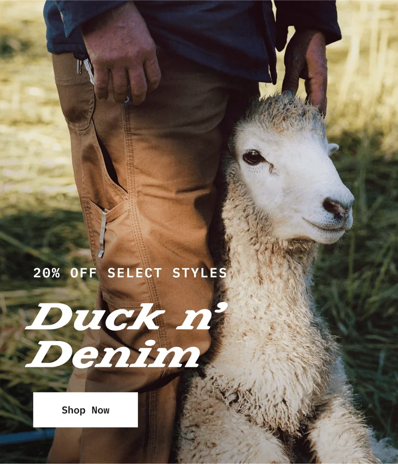 20% OFF SELECT STYLES. Duck n' Denim. Shop Now.