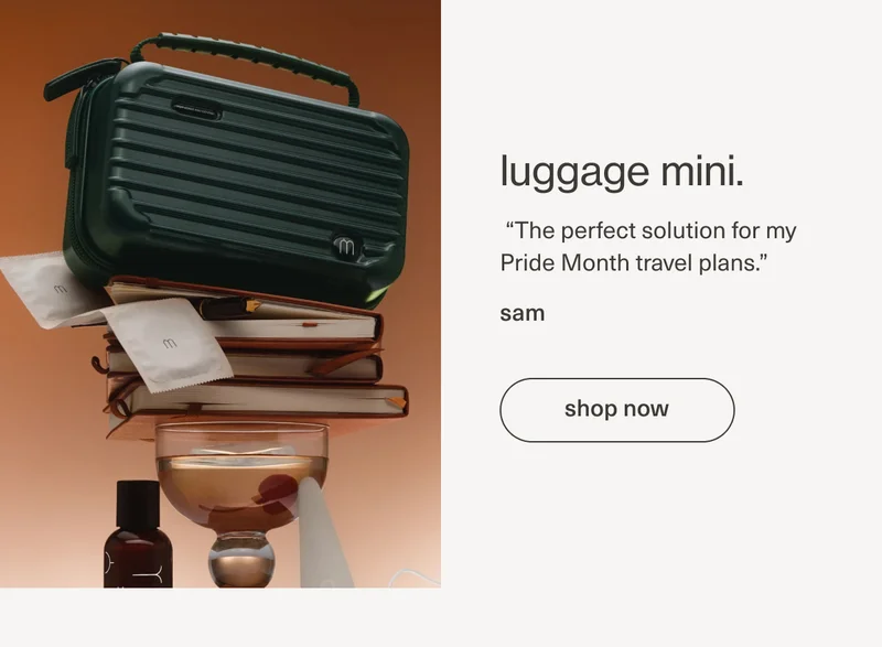 luggage mini. | “The perfect solution for my Pride Month travel plans.” - sam | [ shop now ]