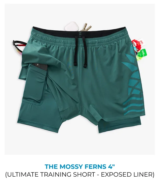 Ultimate Training Short - Exposed Liner: The Mossy Ferns 4"