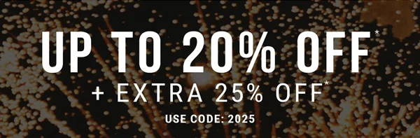 Up To 20% Off + Extra 25% Off. Use Code: discount code