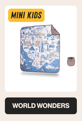GRAVEL | UltraPak™ MINI Kids Blanket - Packable & Puffy | World Wonders