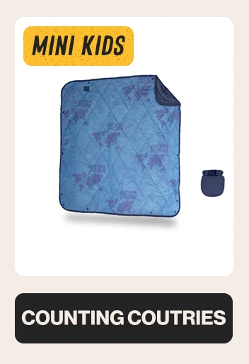 GRAVEL | UltraPak™ MINI Kids Blanket - Packable & Puffy | Counting Countries x Gravel