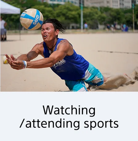 Watching/attending sports