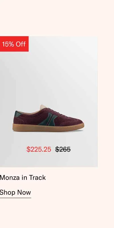 Monza in Track. Shop Now