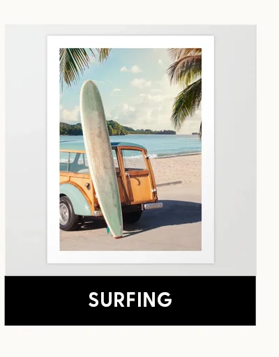 Shop Surfing Framed Art Prints