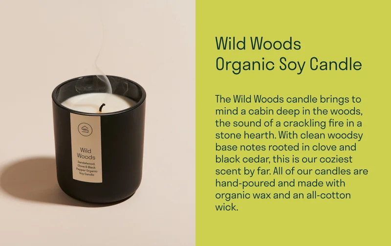 Wild Woods Organic Soy Candle