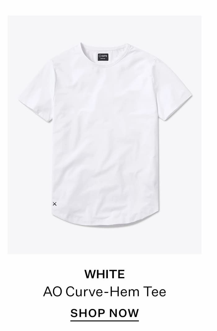 AO White Curve-Hem Tee