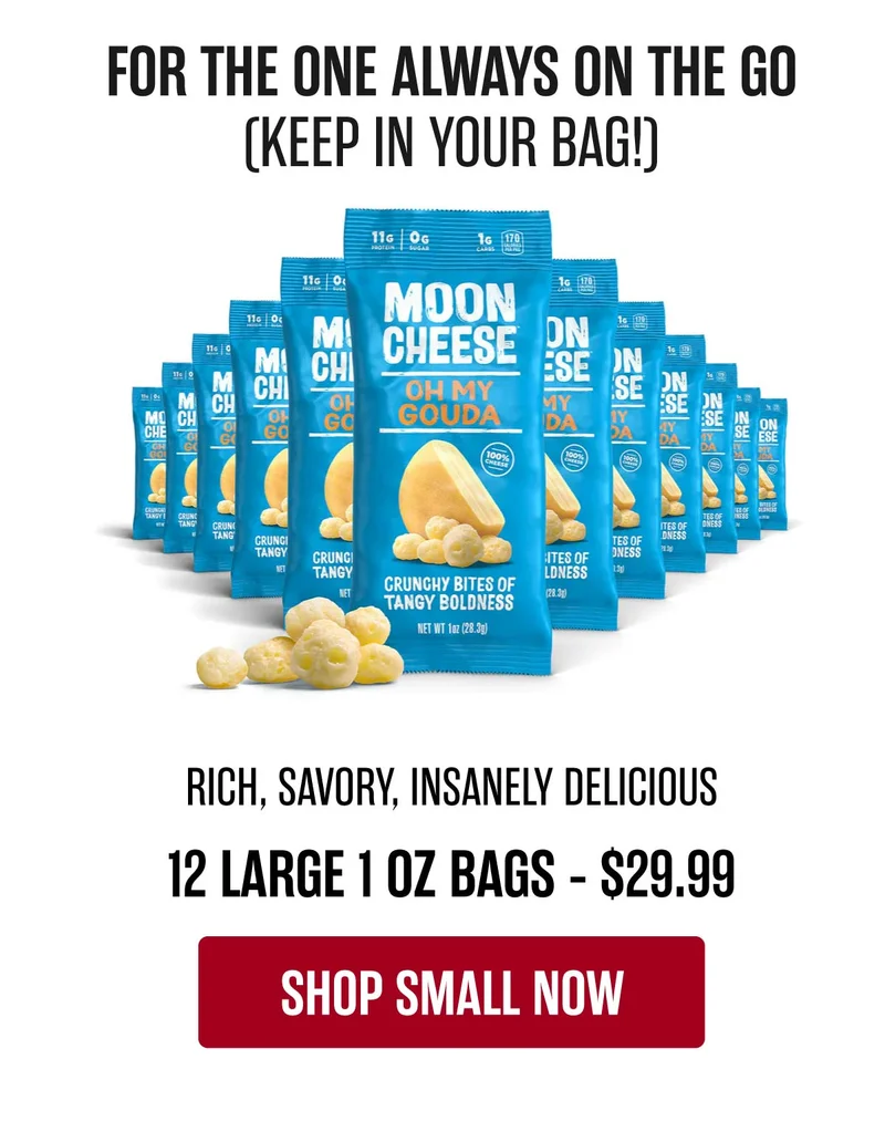 Moon Cheese | For the one always on the go )Keep in your bag) | Rich Savory Insanely delicious | Shop Small Now