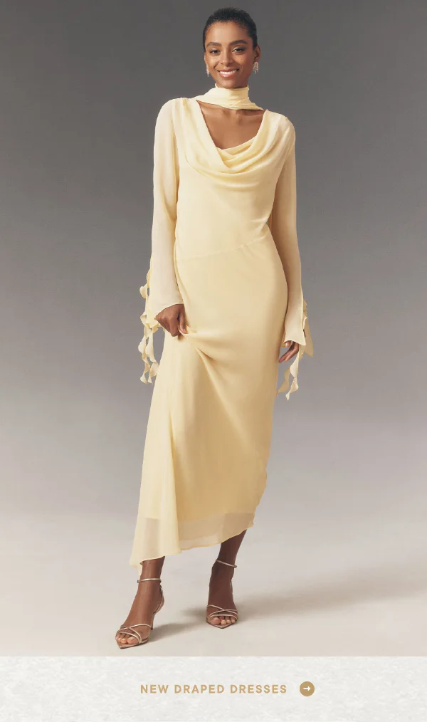 New draped dresses