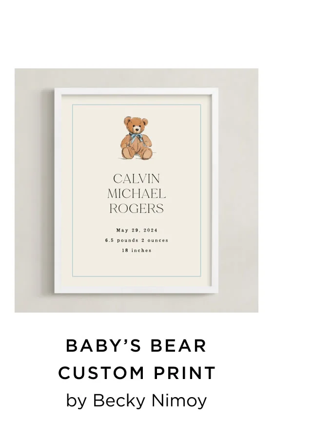 Baby's Bear Custom Print