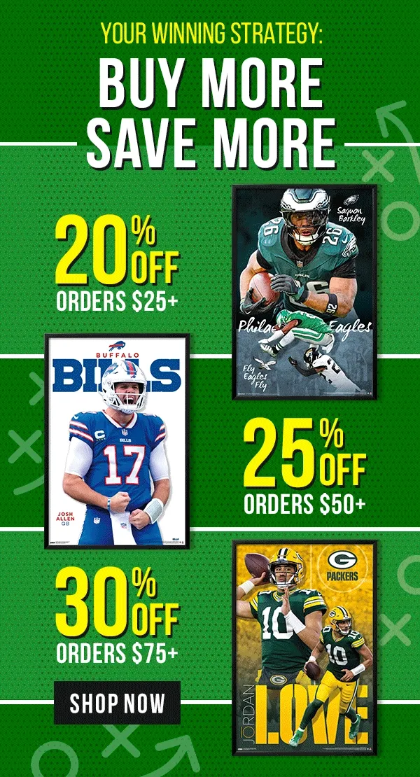 Your Winning Strategy: Buy More Save More! 20% Off Orders $25+ | 25% Off Orders $50+ | 30% Off Orders $75+