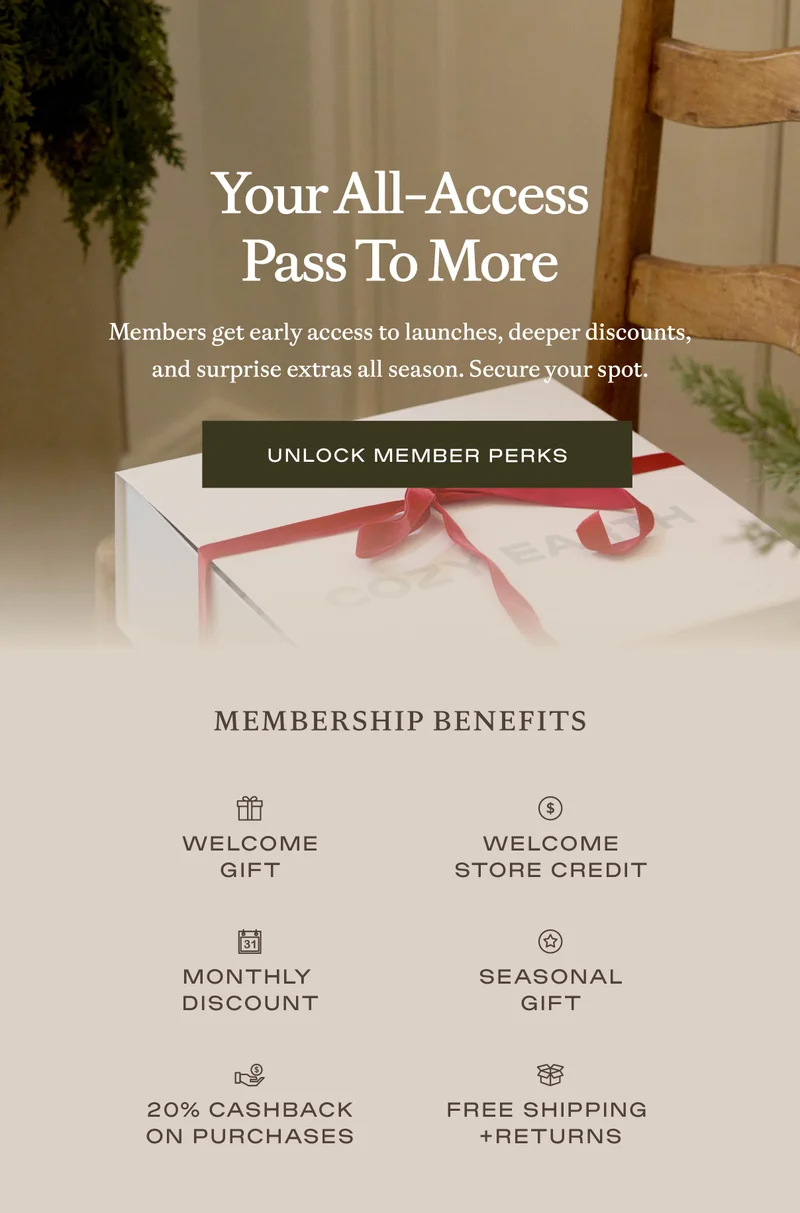 Unlock Member Perks
