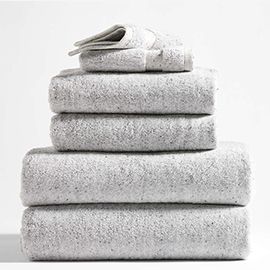 Organic Turkish Cotton Grey Fleck Towels