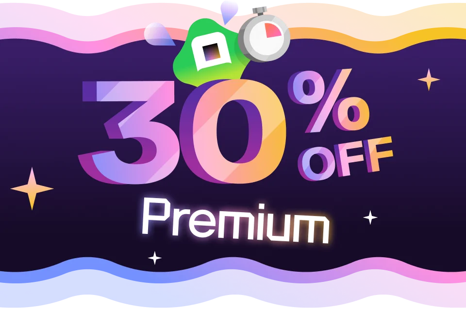 30% off Premium