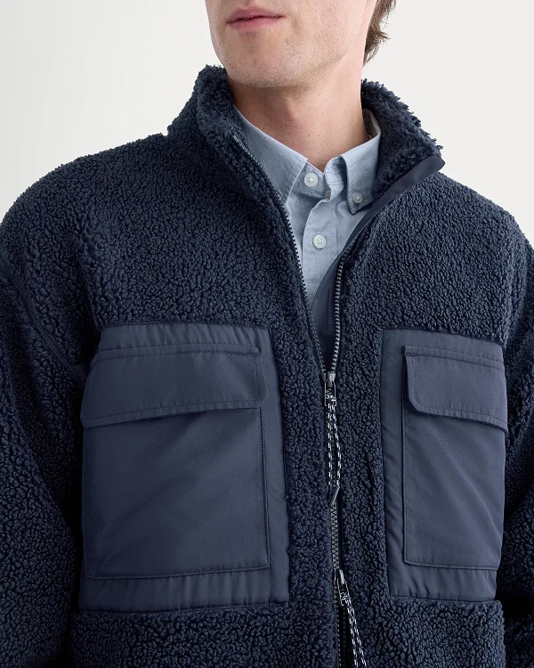 Image | ReTrack Fleece Zip-Up | Navy