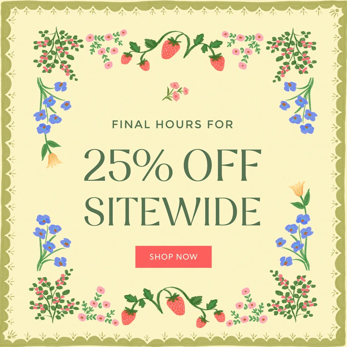 FINAL HOURS FOR 25% OFF SITEWIDE | SHOP NOW