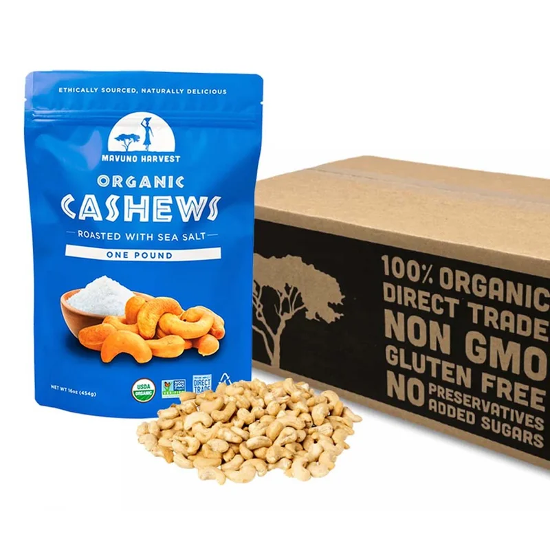 Image of Organic Roasted Sea Salt Cashews 1 Pound (6-Pack)