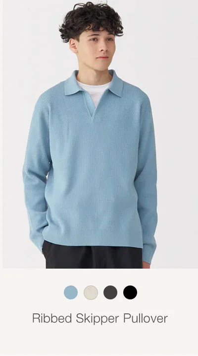 Shop Men's Ribbed Skipper Pullover