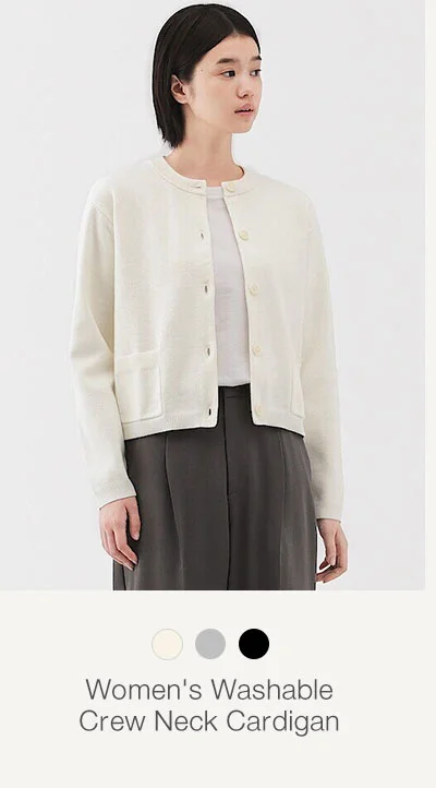 Shop Women's Washable Crew Neck Cardigan