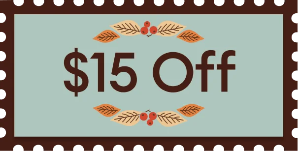 Spend $100, get $15 off.