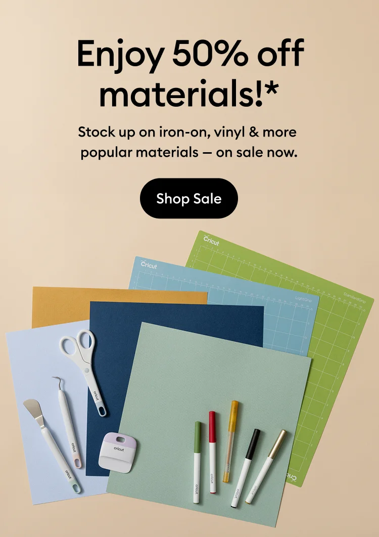 Enjoy 50% off materials!