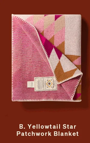 B Yellowtail Star Patchwork Blanket
