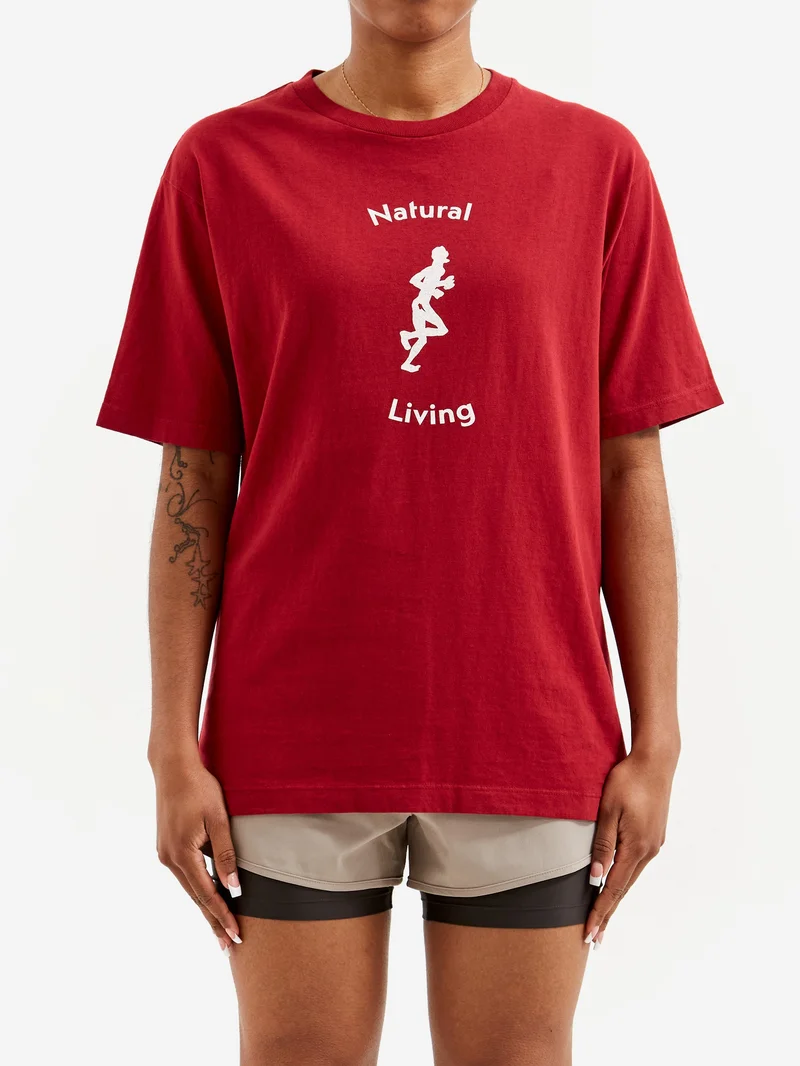 Image of District Vision California Cotton Tee W - Red Living