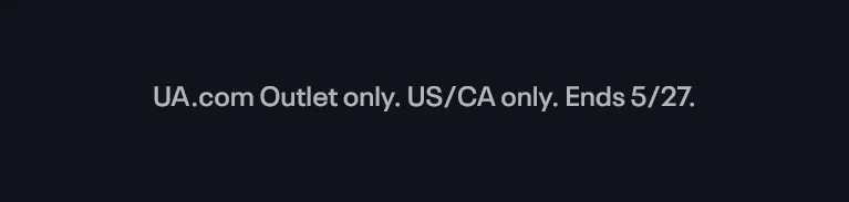 UA.com Outlet only. US/CA only. Ends 5/27.