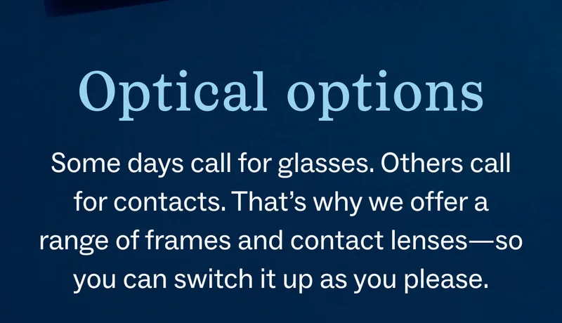 we offer a range of frames and contacts lenses