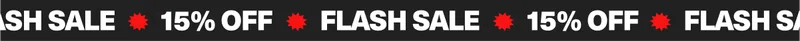 FLASH SALE! 15% OFF