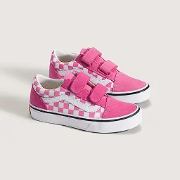 Fizz Pink Little Kids Old Skool V Checkerboard Shoe
