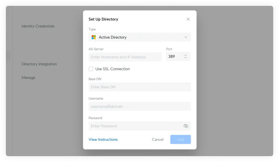 Active Directory Support