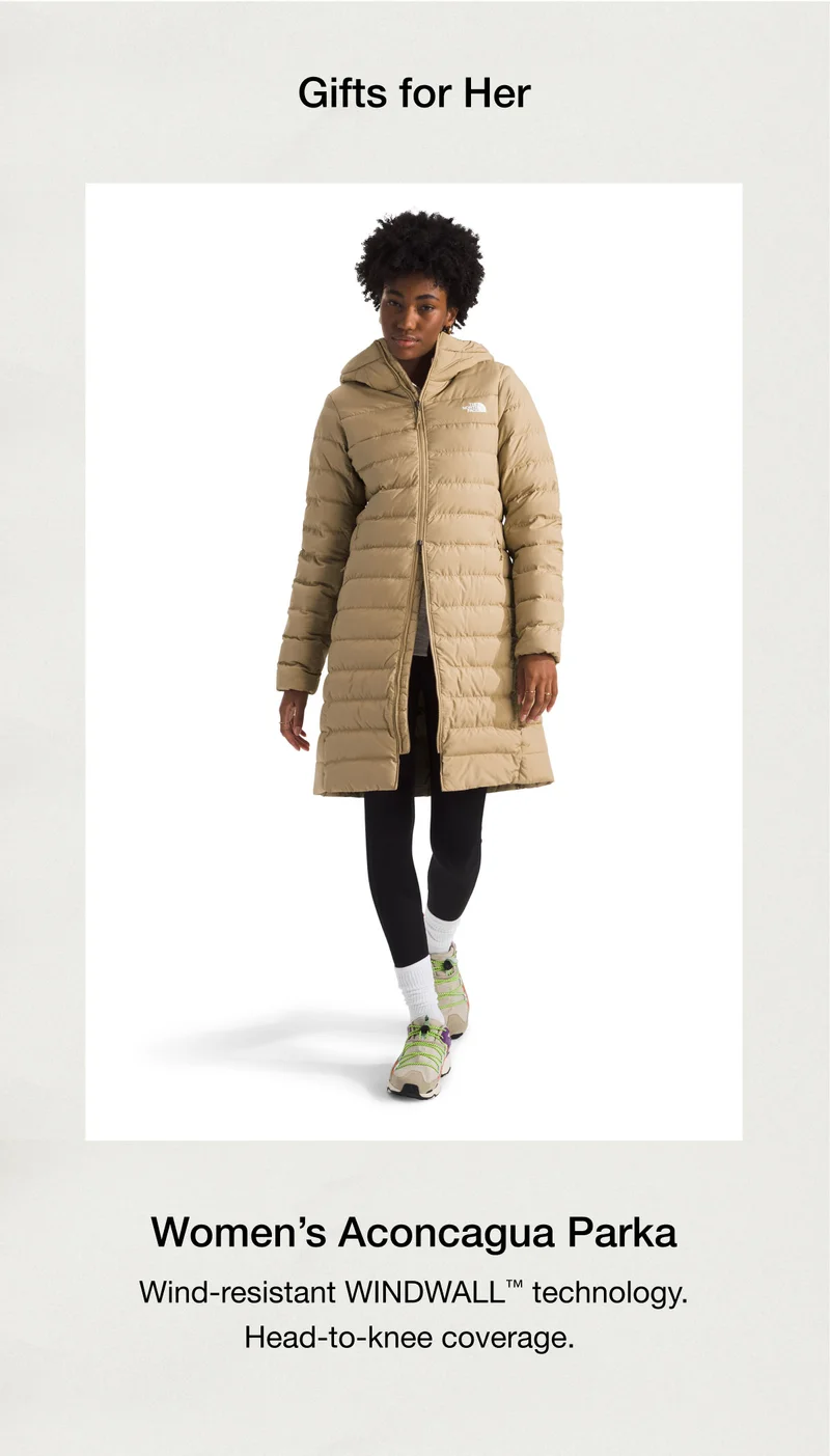 Women's Aconcagua Parka. Wind-resistant WINDWALL™ technology. Head-to-knee coverage.